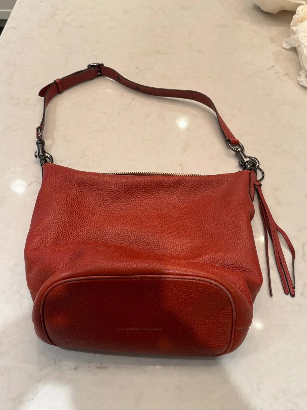 Coach Burnt Orange Leather Shoulder Bag